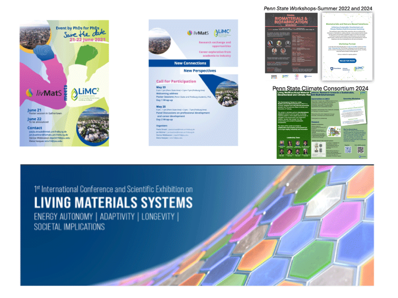 Examples of flyers for past center events